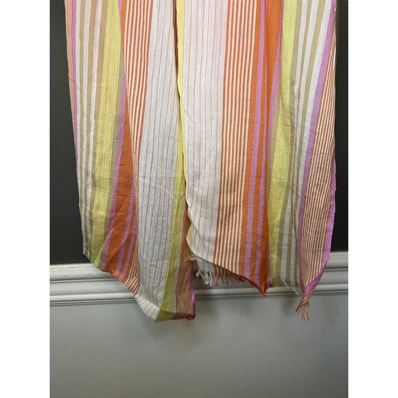 Vivante by VSA Scarf Womens One Size Multicolor Striped Organic Cotton Wrap - Picture 3 of 12
